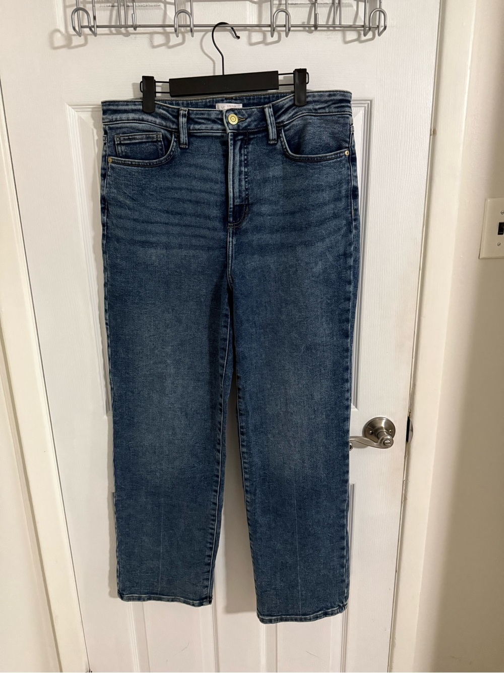 LC Lauren Conrad Straight-Leg Women's Jeans in Dark Blue Denim